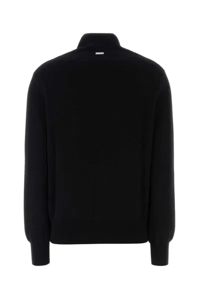 Ferragamo Floral Insert Sweater Sweaters And Cardigans Black In Black