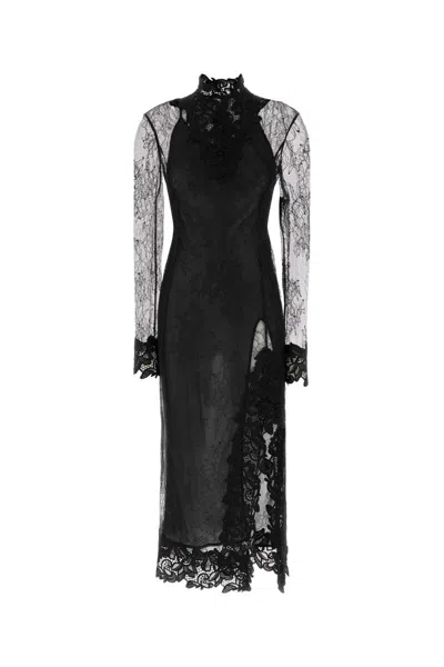 Blumarine Long Sleeve Dress In Black