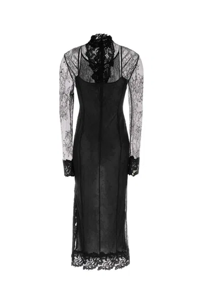 Blumarine Long Sleeve Dress In Black