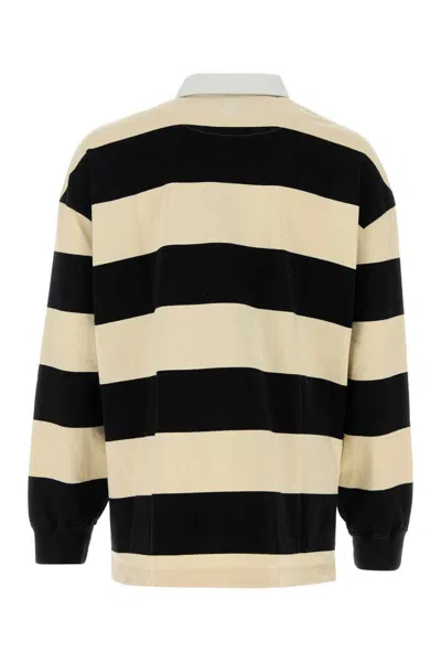 Alexander Mcqueen Embroidered Cotton Oversize Polo Shirt In Neutral