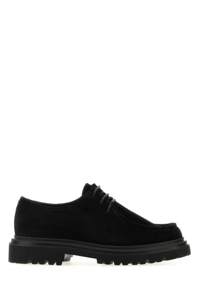 Dolce & Gabbana Polished Derby Shoes In Calf Leather In Black