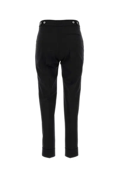 Pt Torino Stretch Wool Trousers Featuring Front Crease In Black