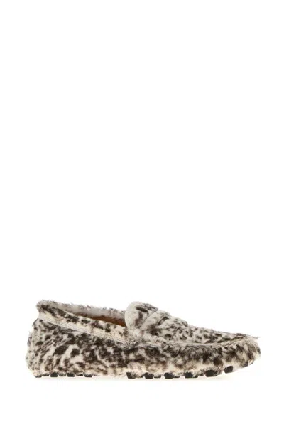 Tod's Gommino Leopard-print Pony Hair Loafers In Multi