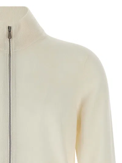 Brunello Cucinelli Cardigan Cashmere Sweaters And Cardigans White In Neutral