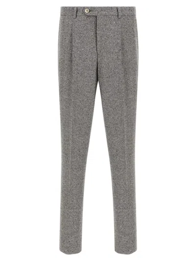 Brunello Cucinelli Tailored Suit Set Double-breasted Jacket In Gray