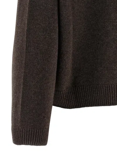 Brunello Cucinelli High Neck Sweater Sweaters And Cardigans Brown In Black