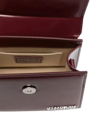 Jacquemus Womens Burgundy Medium Chiquito Buckle Leather Top-handle Bag