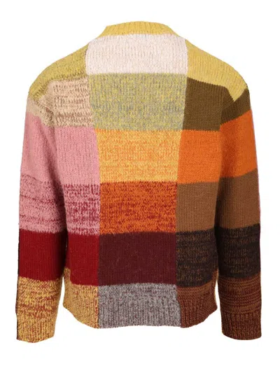 Dries Van Noten Marti Crew Neck Knite With Check Motif Knitwear Multicolor In Multi