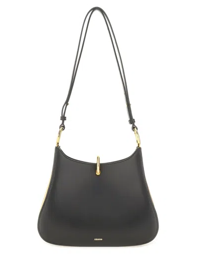 Rabanne Medium Leather Ring Bag In Black