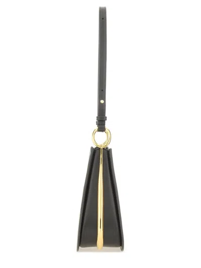 Rabanne Medium Leather Ring Bag In Black