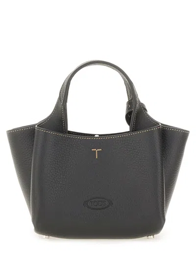 Tod's Micro Leather Bag In Gray