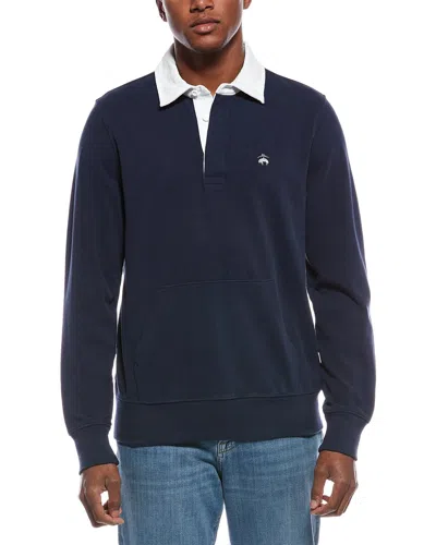 Brooks Brothers Long Sleeve Cotton Polo In Blue