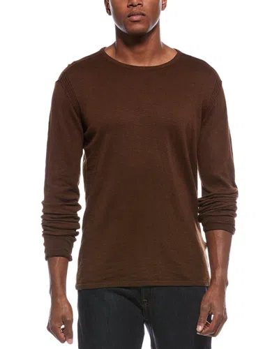 John Varvatos Eli Crewneck Sweater In Brown