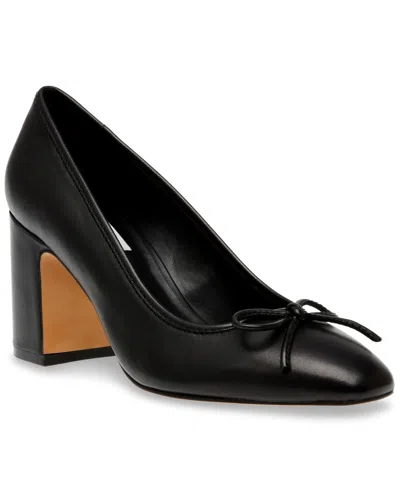 Steve Madden Pump Women's Black Bow Accent Padded Cohen Block Heel Zpo3834 In Black