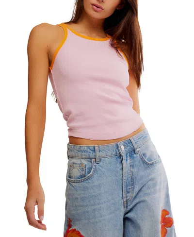 Free People Only One Ringer Stretch Cotton Tank In Pink