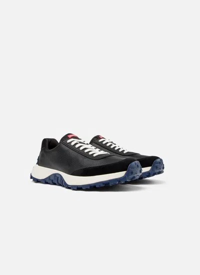 Camper Drift Trail Leather Sneakers In Black
