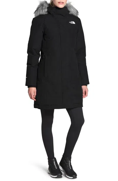 The North Face Arctic Parka Jacket Women Black Wp 550-fill-power Down Asm229 In Black