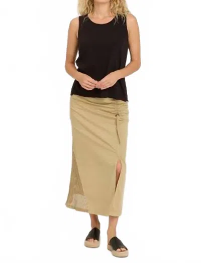 Xcvi Rorelle Midi Skirt In Lynwood Sands Pigment In Brown