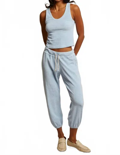Perfectwhitetee Cruise Loop Terry Tank In Sky Blue In Blue