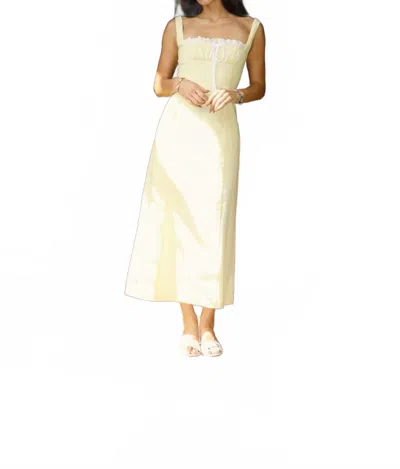 Bailey Rose Two For Tea Midi Dress In Yellow In Neutral