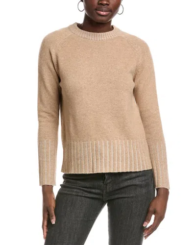 Forte Cashmere Plaited Rib Cashmere Sweater In Metallic