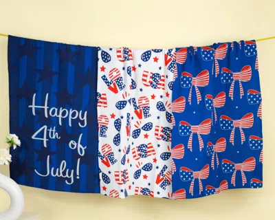 Tiramisu All-american Style Kitchen Towel Set In Blue