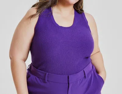 Nina Parker Trendy Ribbed Tank Sweater Vest Womens Imperial Pullover Fts1073 In Blue