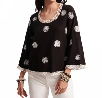 Frances Valentine Fiona Top Scribble In Black