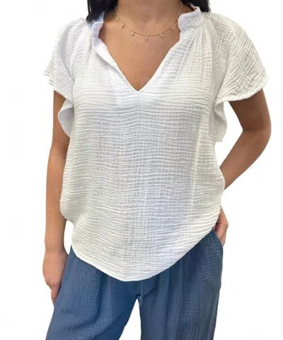 Red Haute Flair Sleeve Tank In White In White