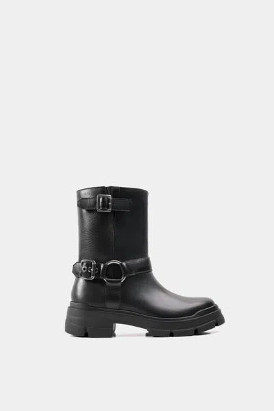 Dante Shoes Women's Leather Combat Boots In Black In Black