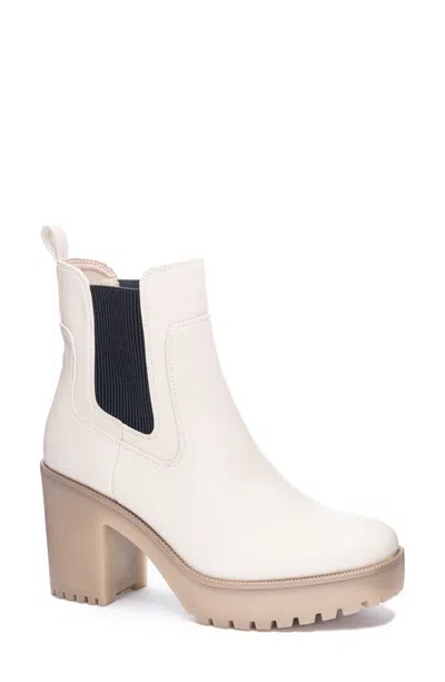 Chinese Laundry Women's Chelsea Boot In Cream In White