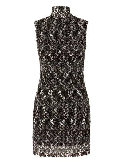 Missoni Minikleid Mit Stehkragen Aus Strukturierter Spitze In Black