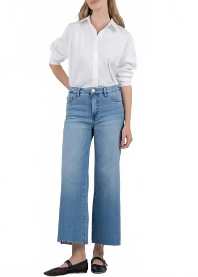 Kut From The Kloth Meg Wide Leg Jeans In Blue In Blue