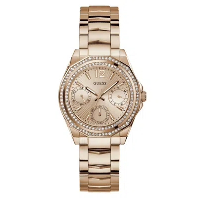 Guess Women's Ritzy Rose Gold Dial Watch In Gold
