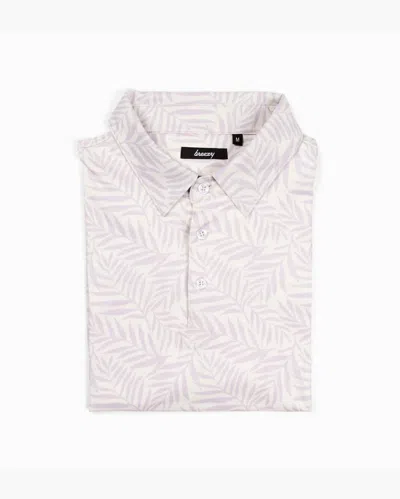 Breezy Golf Men's Resort Retreat Short Sleeve Polo In Lavender In White