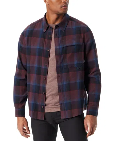 Bass Outdoor Shirt Mens Red Plaid Flannel Stretch Classic Fit Button-up Mac72 In Red