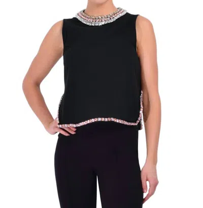 Cinq À Sept Petula Top In Black Multi In Black