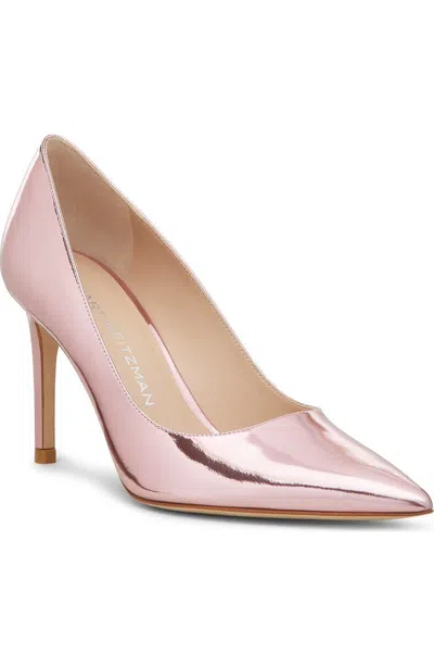 Stuart Weitzman Stuart Power 85 Pumps Women'sb Pink Slip On Pointed Toe Ver149 In Pink