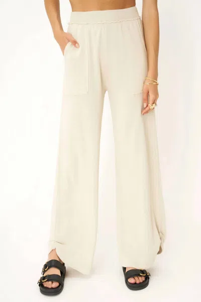Project Social T Siesta Wide Leg Pants In Oatmilk In Neutral