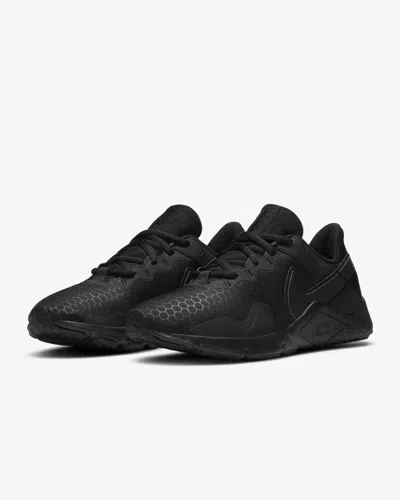 Nike Legend Essential 2 Cq9545-002 Women's Black Low Top Workout Shoes Clk530 In Black