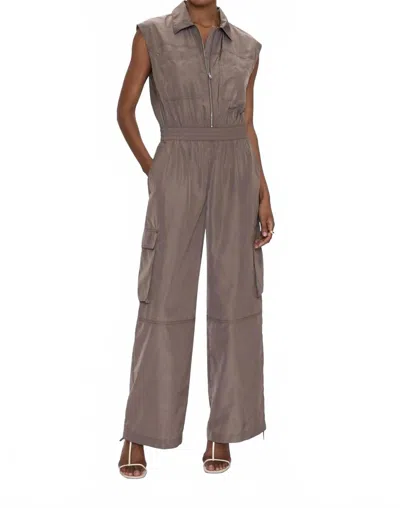 Pistola Becca Zip Front Utility Jumpsuit In Brown