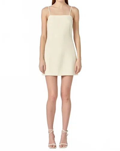 English Factory Back-bow Sleeveless Mini Dress In White