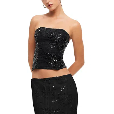 Lioness She's All That Strapless Top In Black