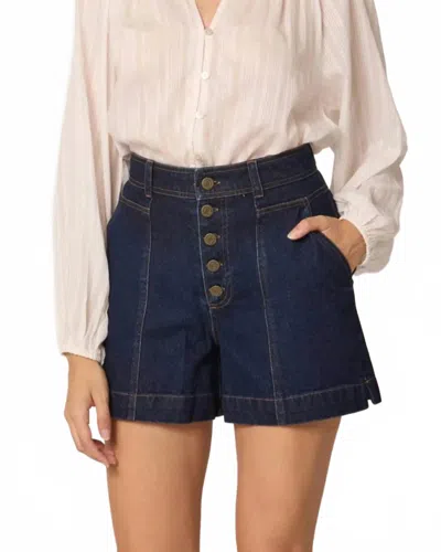 Cleobella Wade Shorts In Dark Denim In Blue