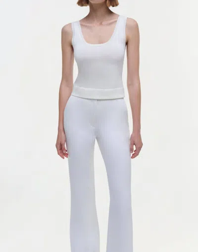 Simkhai Ramaina Square-neck Ribbed Tank Top In White
