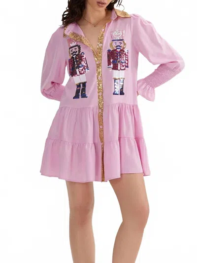 Peach Love Golden Nutcracker Dress In Pink In Pink