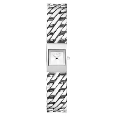 Michael Kors Mini Darrington Silver-tone Chain-link Watch In Metallic