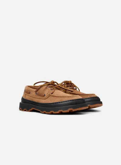 Camper Brutus Lug Boat Shoe In Brown