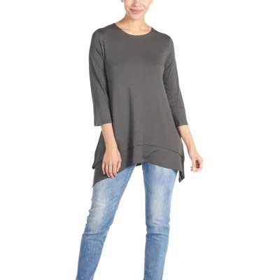 Coco + Carmen Double Layer Tunic In Pewter In Gray