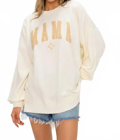 Show Me Your Mumu Steve Sweatshirt Mama In Cream In White